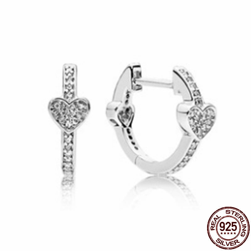 2021 Hot 925 Sterling Silver Lnfinite Zircon ear Studs For The Original Earrings Charm Making Fashion DIY Jewelry For Women