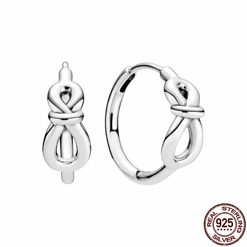 2021 Hot 925 Sterling Silver Lnfinite Zircon ear Studs For The Original Earrings Charm Making Fashion DIY Jewelry For Women