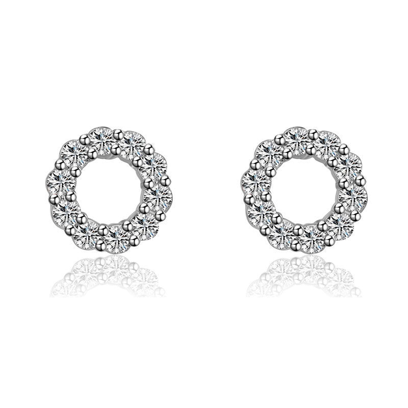 2021 Hot 925 Sterling Silver Lnfinite Zircon ear Studs For The Original Earrings Charm Making Fashion DIY Jewelry For Women