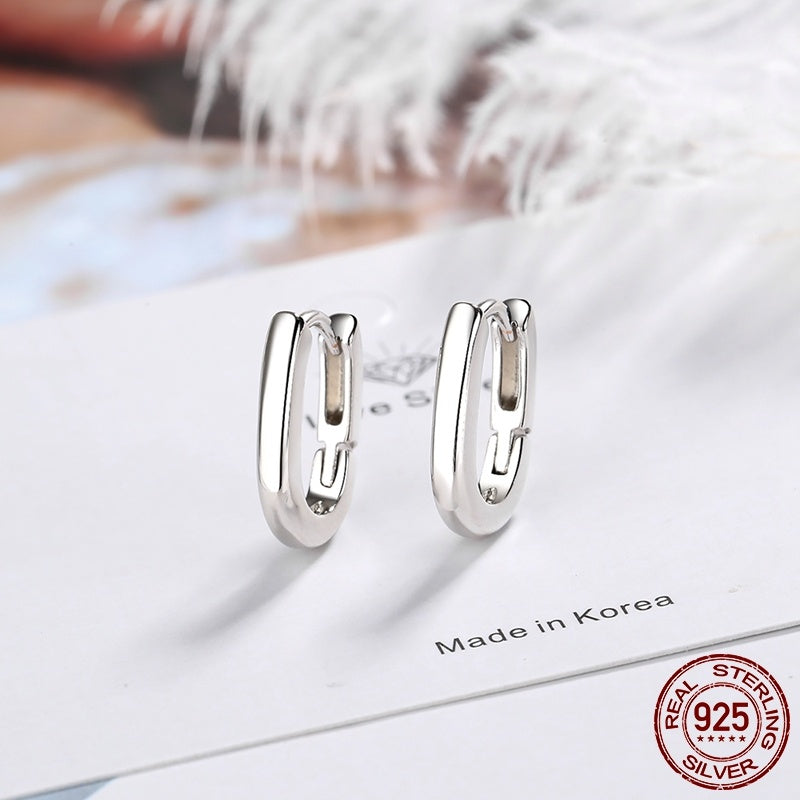 High Quality 925 Silver Blue CZ Animal Footprint Hoop Earrings for Women Dolphin Silver Earring Fashion Jewelry Making