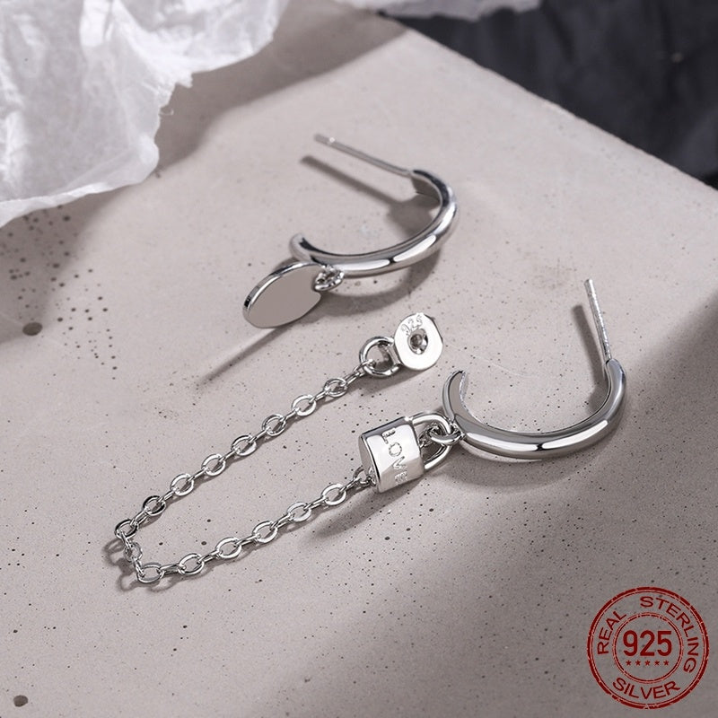 High Quality 925 Silver Blue CZ Animal Footprint Hoop Earrings for Women Dolphin Silver Earring Fashion Jewelry Making