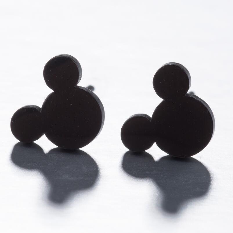 1 Pairs Stainless Steel Mickey Mouse Stud Earrings for Women  Earrings Huggie Piercing Fashion