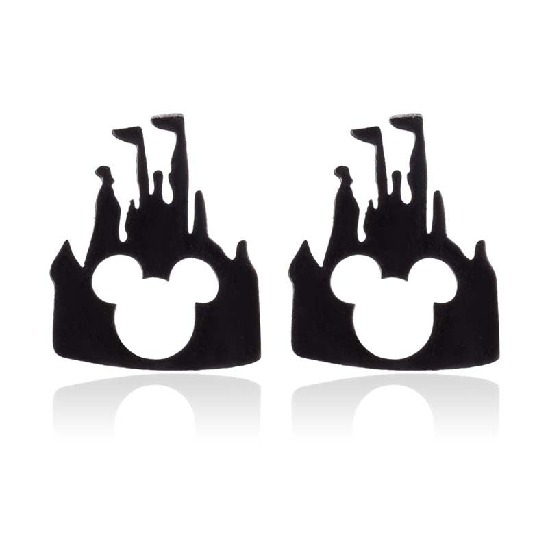 1 Pairs Stainless Steel Mickey Mouse Stud Earrings for Women  Earrings Huggie Piercing Fashion