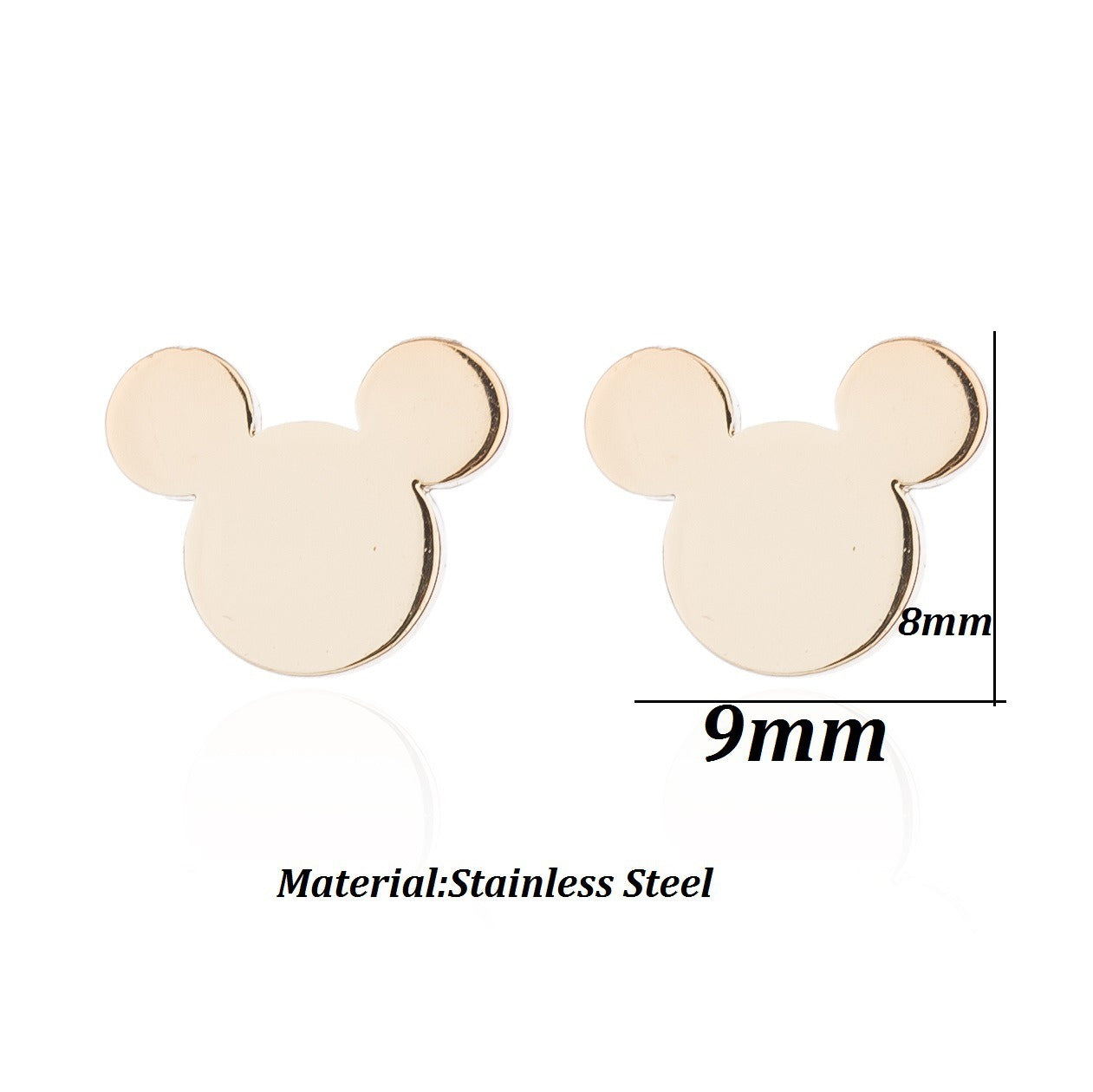 1 Pairs Stainless Steel Mickey Mouse Stud Earrings for Women  Earrings Huggie Piercing Fashion