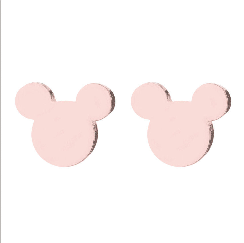 1 Pairs Stainless Steel Mickey Mouse Stud Earrings for Women  Earrings Huggie Piercing Fashion