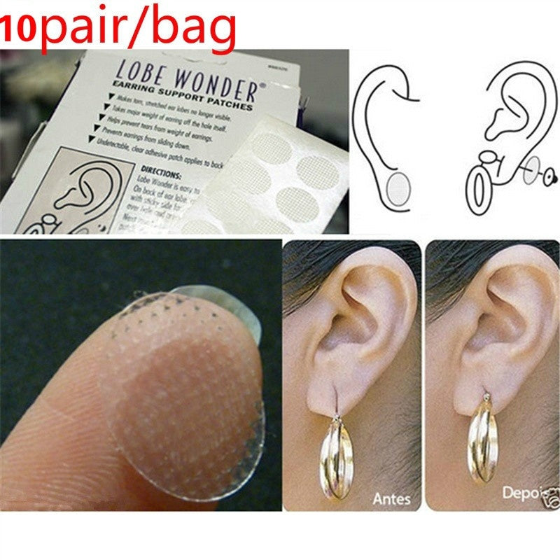 10 pairs Invisible Earring Earlobe Support Earring Protection Sticker