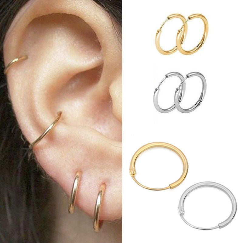 Popular small earring allergy piercing punk colorfast copper earrings 3 pairs.