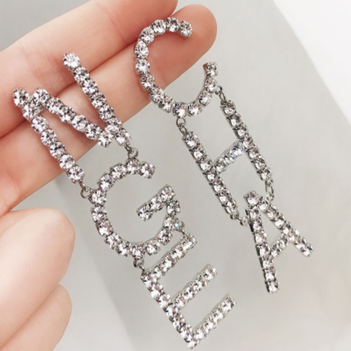 Sterling Silver Alphabet Letter Earrings