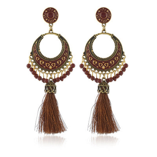 Vintage Bohemian Tassel Earrings Ethnic Jewelry Earrings Fashion Dangle Earrings