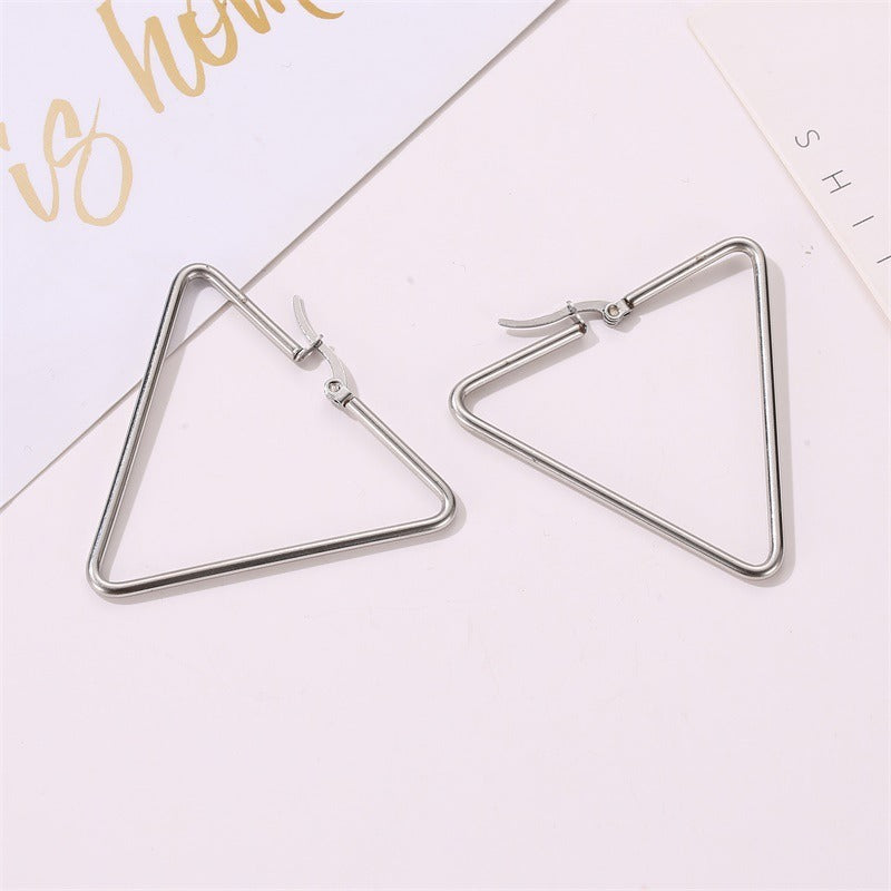 Triangle Hoop Women Earrings Fine Ear Hoops Jewelry Gifts for Her