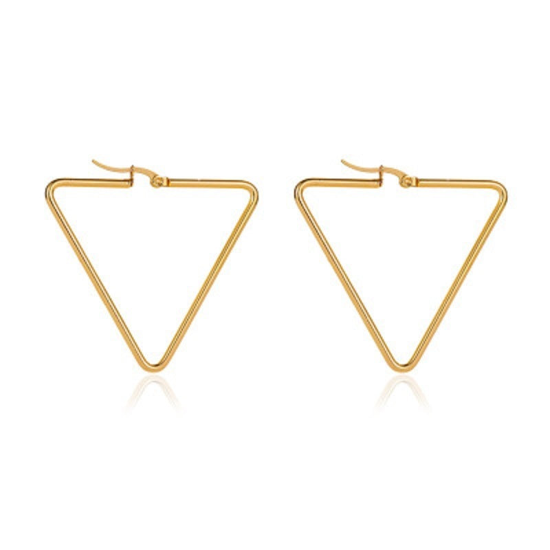 Triangle Hoop Women Earrings Fine Ear Hoops Jewelry Gifts for Her