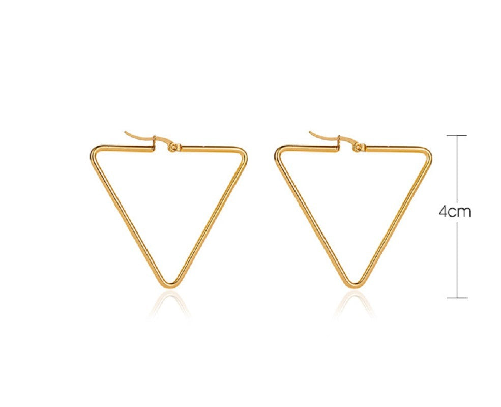 Triangle Hoop Women Earrings Fine Ear Hoops Jewelry Gifts for Her