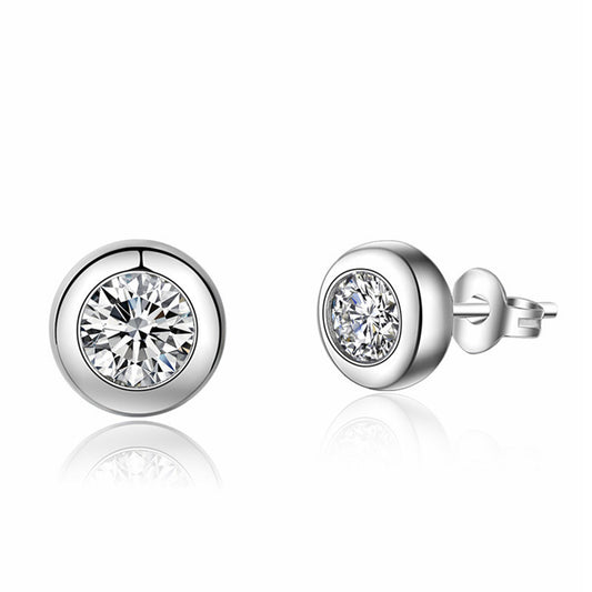 Cubic Zirconia Earrings Stainless Steel Stud Earrings Hypoallergenic