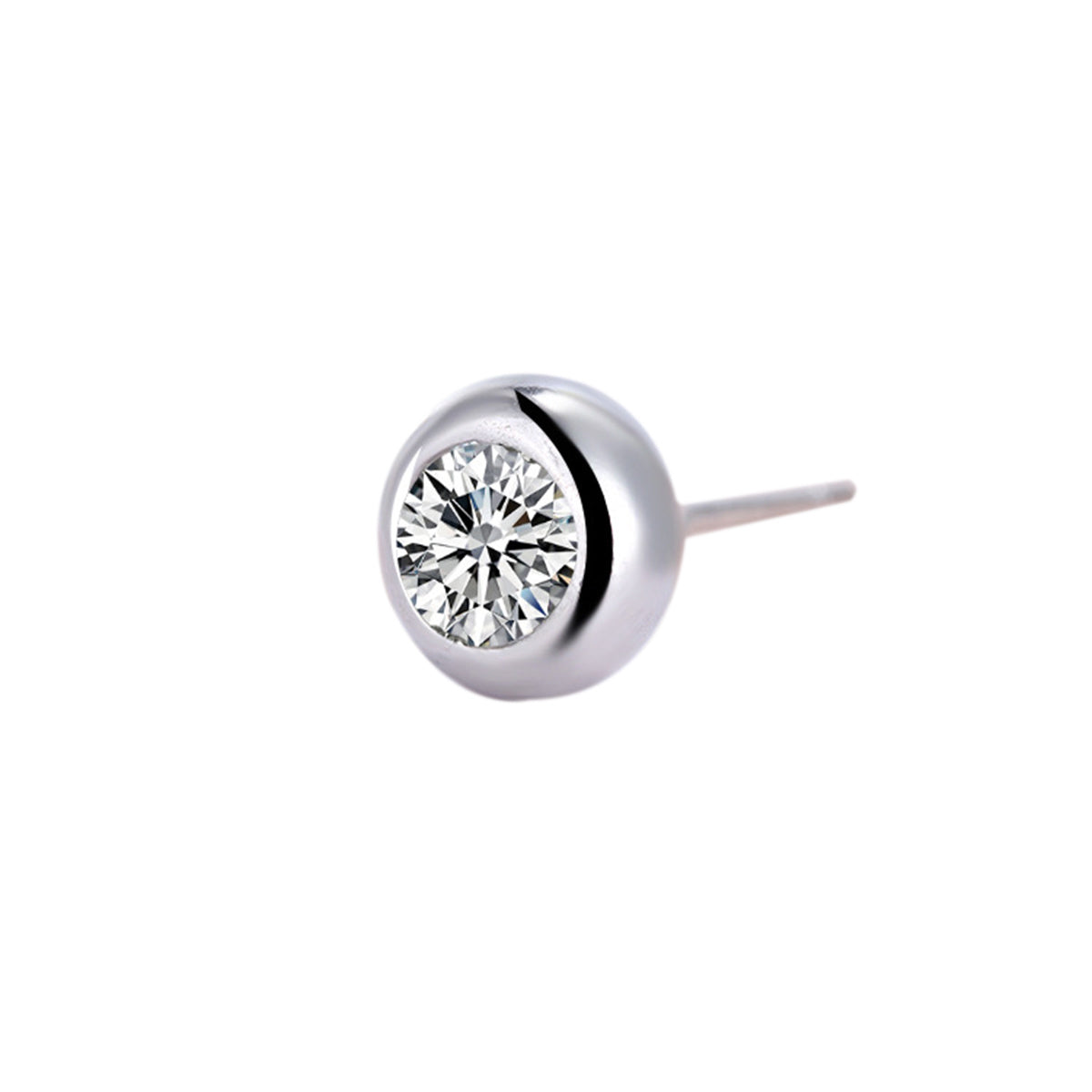 Cubic Zirconia Earrings Stainless Steel Stud Earrings Hypoallergenic