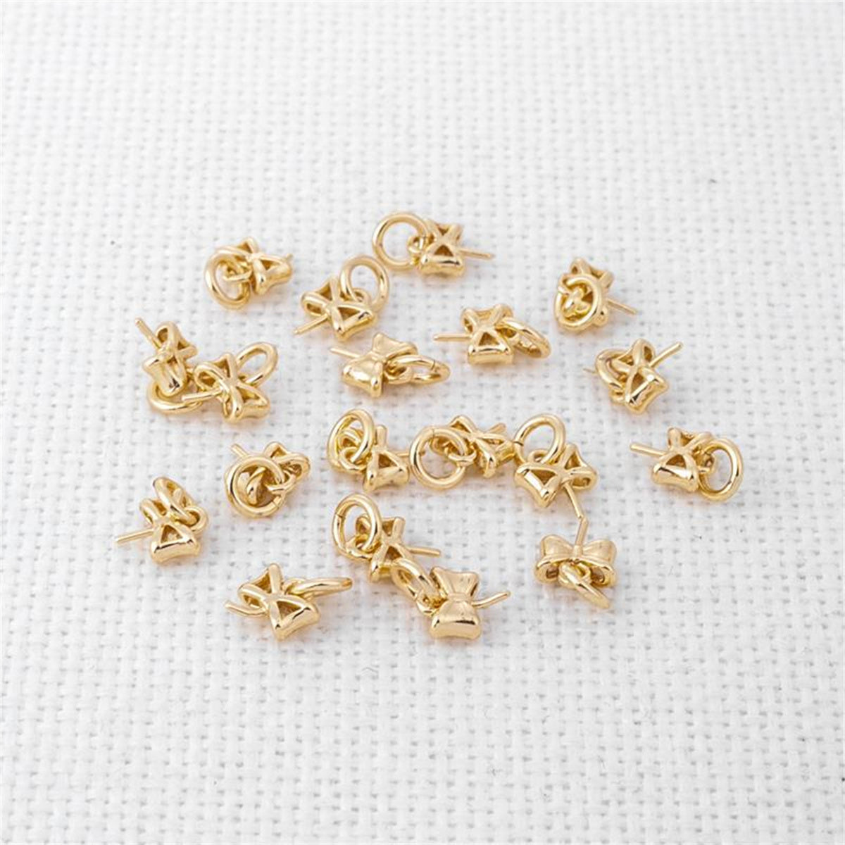 Alloy Bowknot 20Pcs Charms Links Light Gold Bow Connector Pendants Jewelry Connectors for DIY Earrings Necklaces