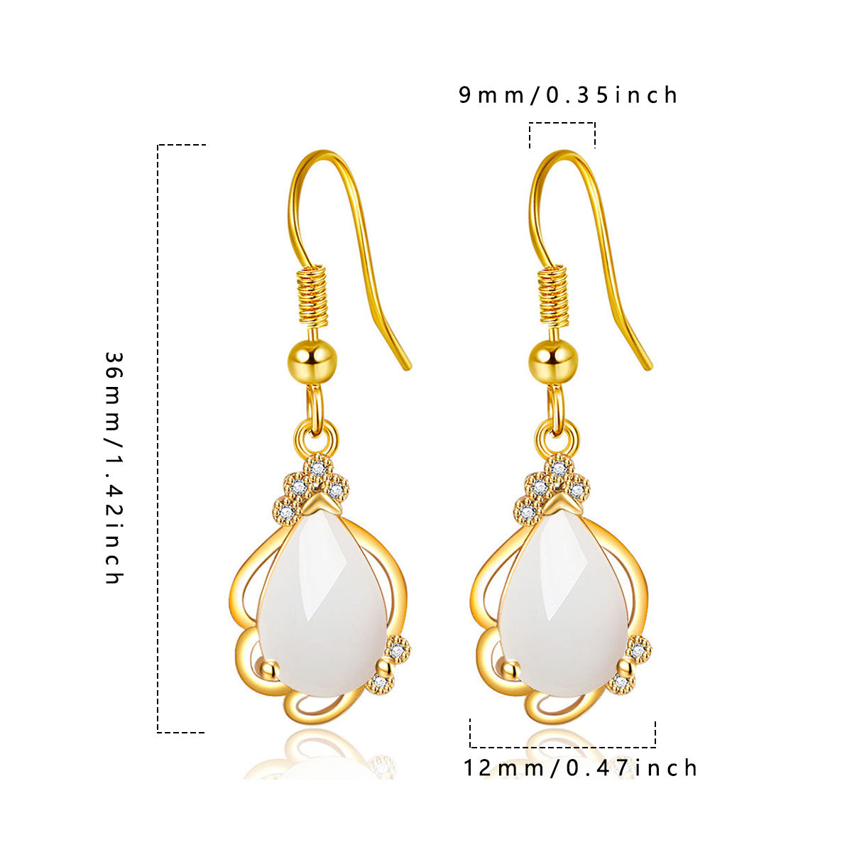 Women's Pierced Earrings Dangle Drop Teardrop Earrings Birthstone Jewelry Gifts