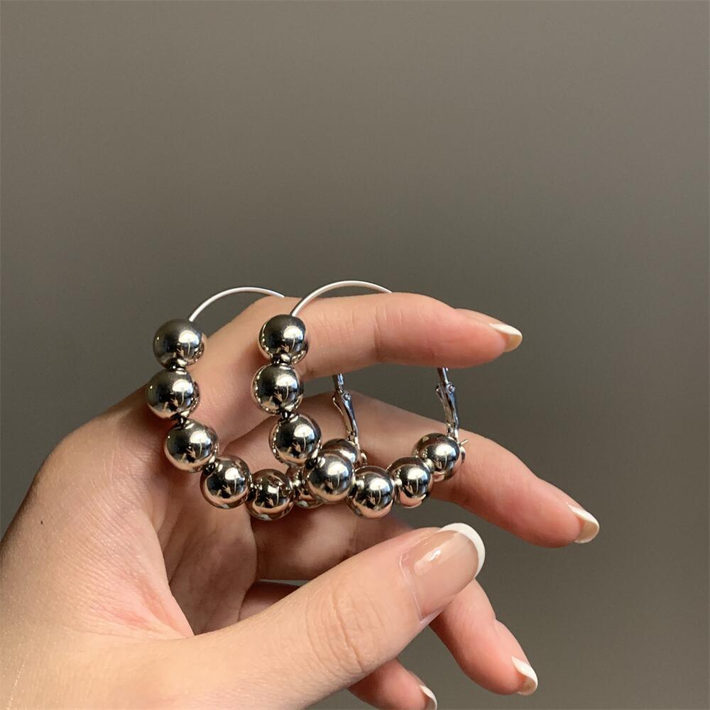 925 Silver Ball Stud Earrings for Women