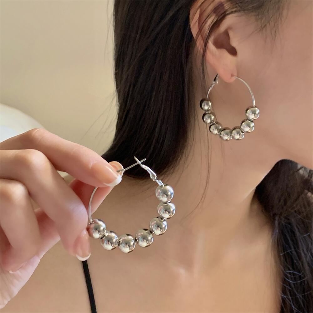 925 Silver Ball Stud Earrings for Women