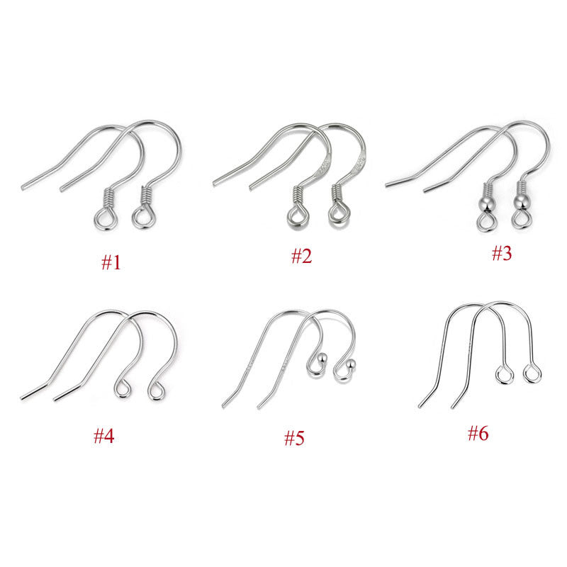 Simple New 925 Sterling Silver DIY Earring Hooks