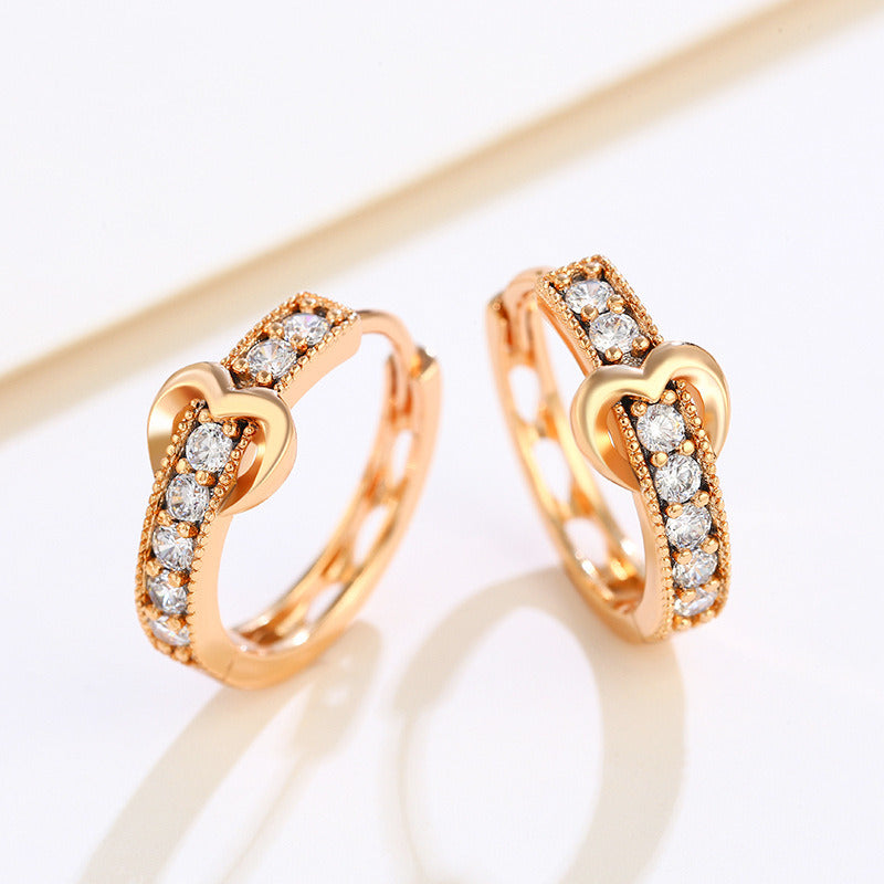 18K gold plated love earrings