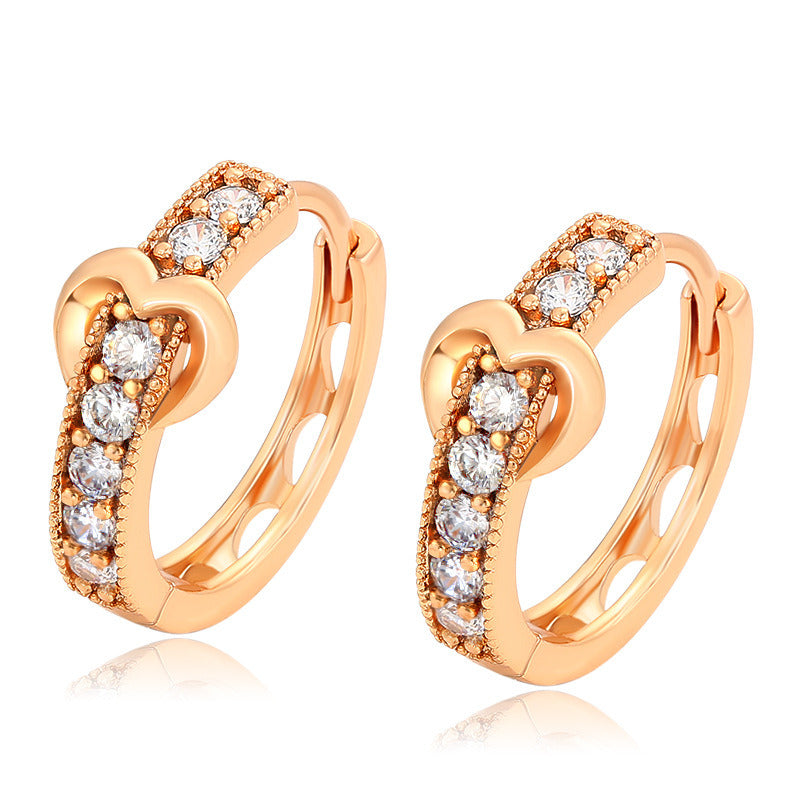 18K gold plated love earrings