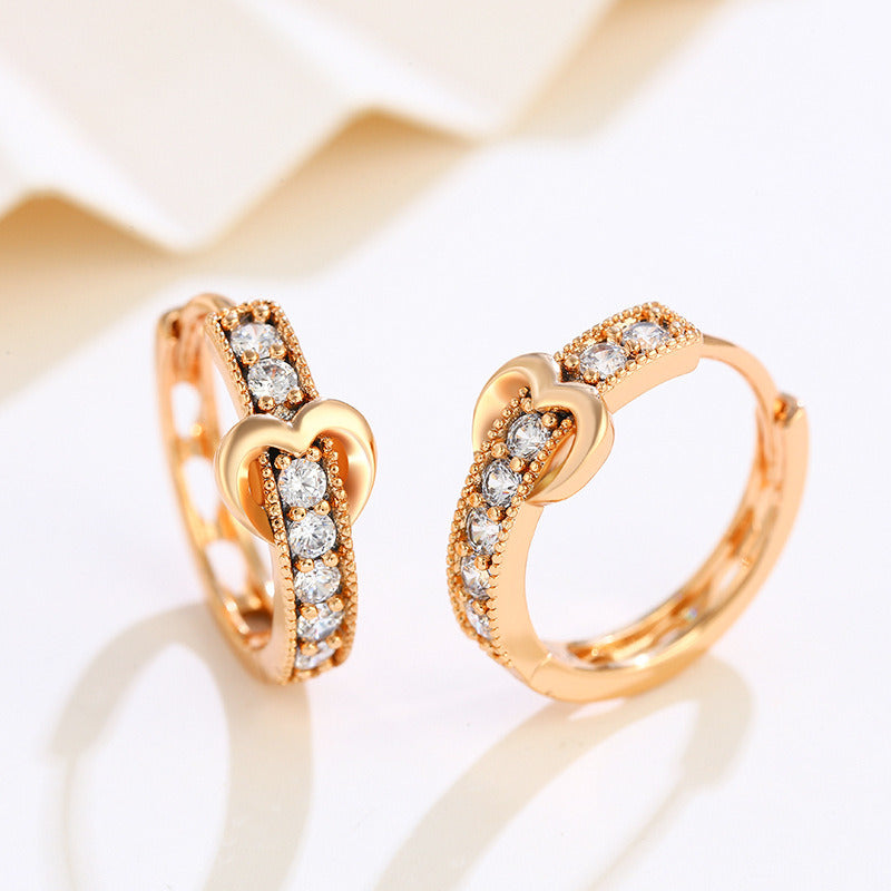 18K gold plated love earrings