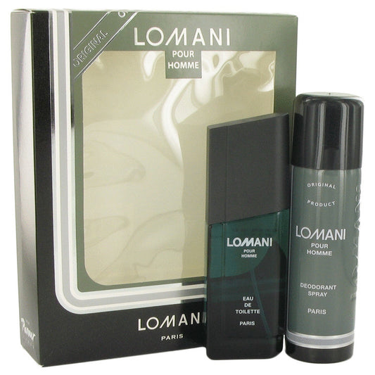 Lomani by Lomani Gift Set - 3.4 oz Eau De Toilette Spray + 6.7 oz Deodorant Spray