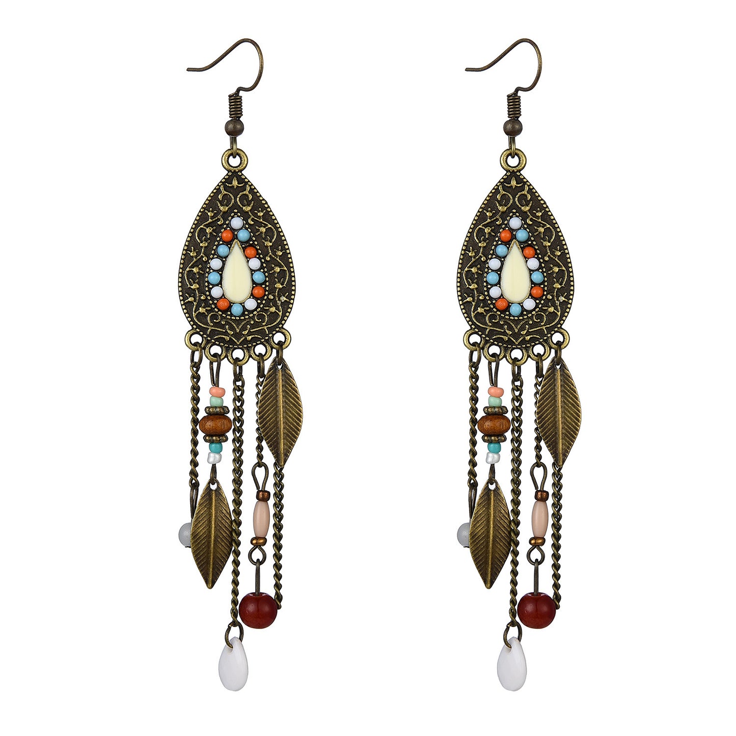 Bohemian Ethnic Earrings Vintage Long Fringe Earring Jewelry