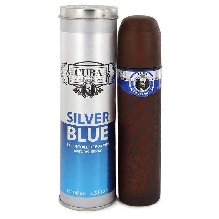 Cuba Silver Blue by Fragluxe Eau De Toilette Spray 3.3 oz