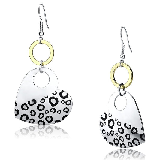 LO2700 - Reverse Two-Tone Iron Earrings with Epoxy in Jet