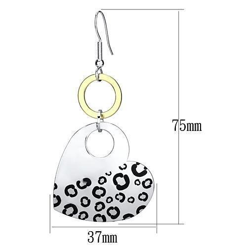 LO2700 - Reverse Two-Tone Iron Earrings with Epoxy in Jet