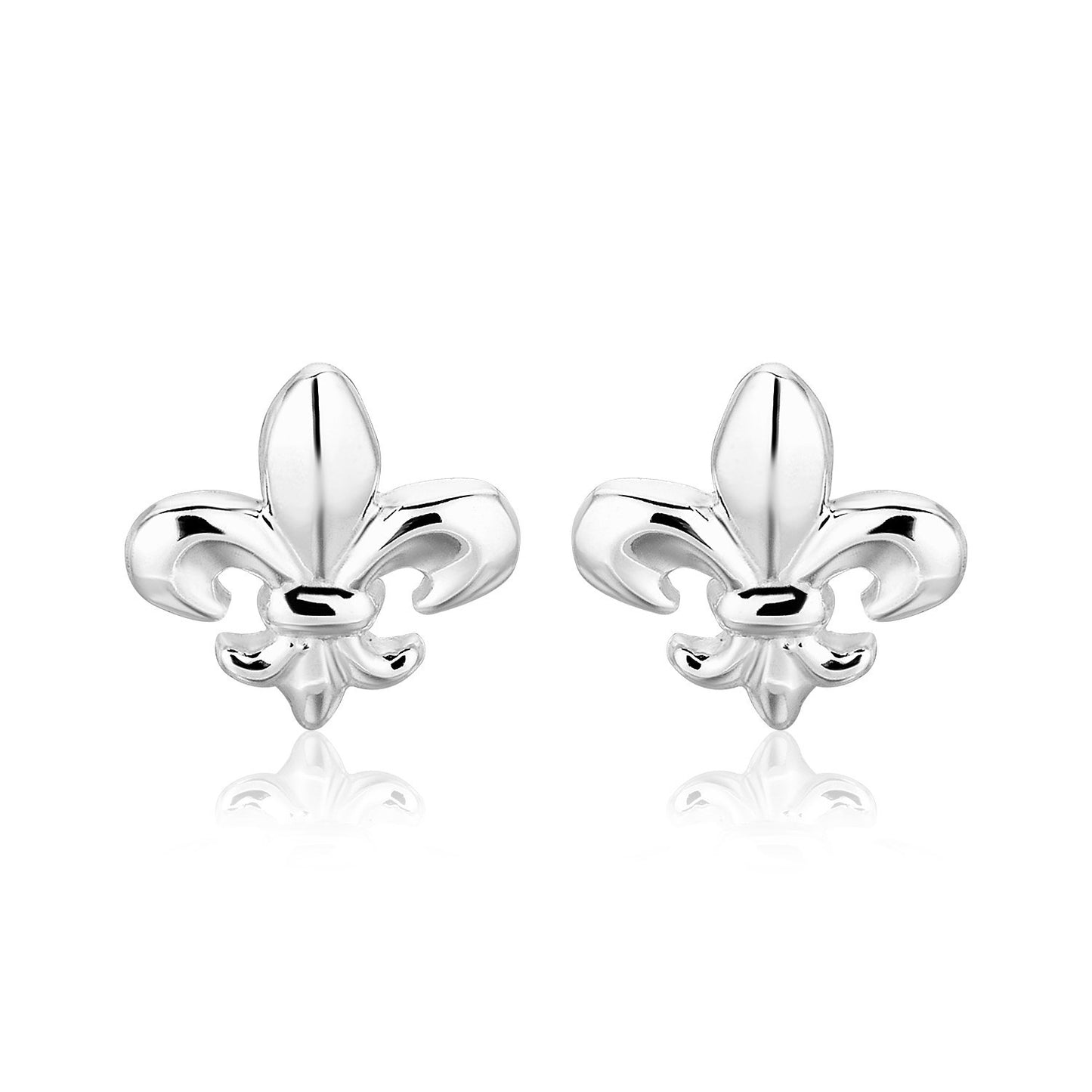 Sterling Silver Fluer De Lis Earrings