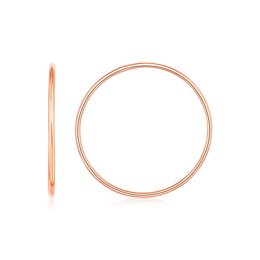 Endless Hoop Style Earrings in 14K Rose Gold