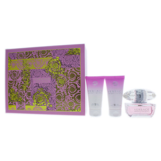 Versace Bright Crystal by Versace for Women - 3 Pc Gift Set 1.7oz EDT Spray; 1.7oz Perfumed Bath and Shower Gel; 1.7oz Body Lotion