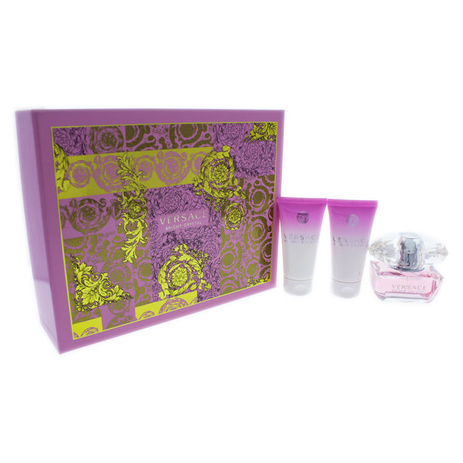 Versace Bright Crystal by Versace for Women - 3 Pc Gift Set 1.7oz EDT Spray; 1.7oz Perfumed Bath and Shower Gel; 1.7oz Body Lotion