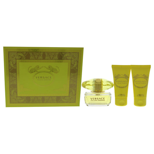 Versace Yellow Diamond by Versace for Women - 3 Pc Gift Set 1.7oz EDT Spray; 1.7oz Shower Gel; 1.7oz Body Lotion