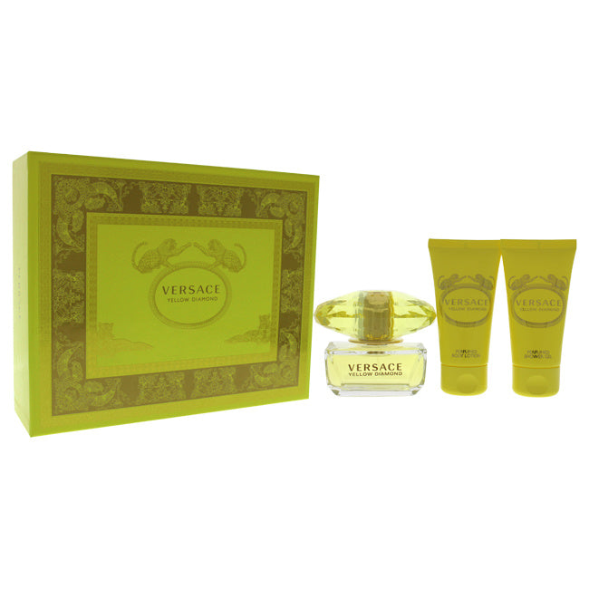 Versace Yellow Diamond by Versace for Women - 3 Pc Gift Set 1.7oz EDT Spray; 1.7oz Shower Gel; 1.7oz Body Lotion