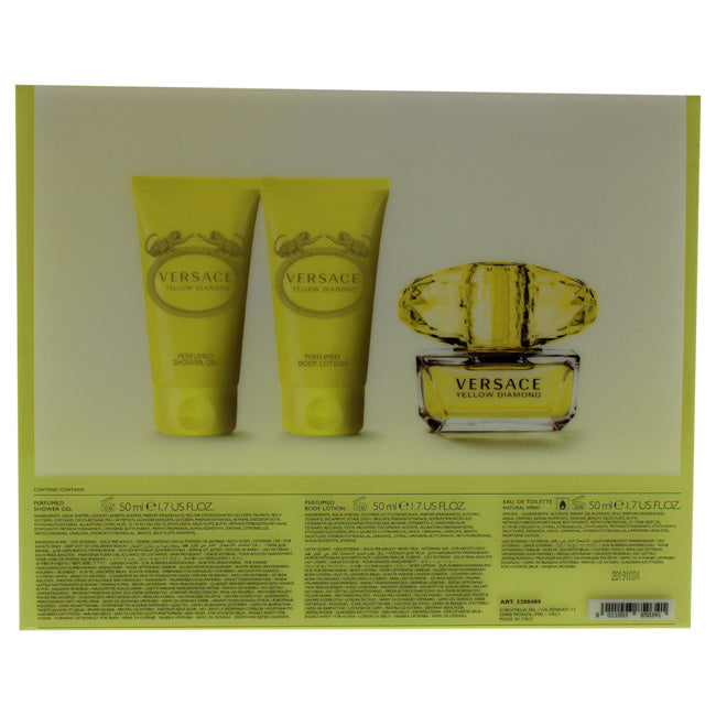 Versace Yellow Diamond by Versace for Women - 3 Pc Gift Set 1.7oz EDT Spray; 1.7oz Shower Gel; 1.7oz Body Lotion