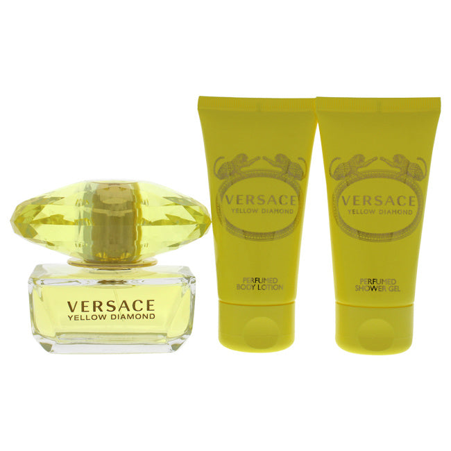 Versace Yellow Diamond by Versace for Women - 3 Pc Gift Set 1.7oz EDT Spray; 1.7oz Shower Gel; 1.7oz Body Lotion