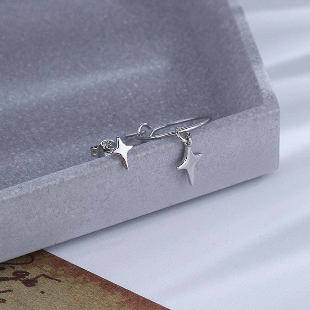 Star Hoop Theme Earrings