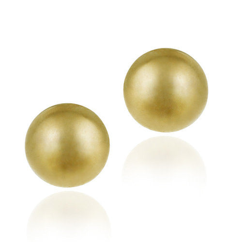 18K Gold over Sterling Silver 10mm Ball Stud Earrings