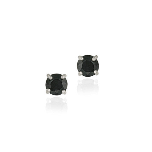 Sterling Silver Genuine Sapphire 6mm Round Stud Earrings - September Birthstone