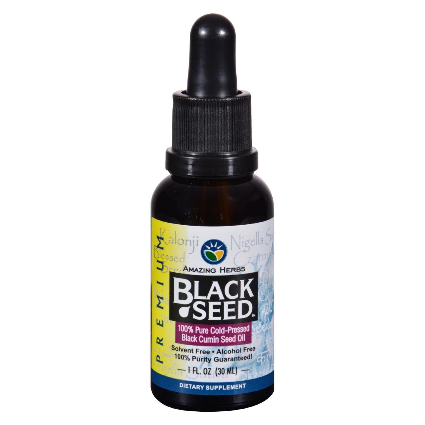 Amazing Herbs - Black Seed Oil - Cold Pressed - Premium - 1 fl oz