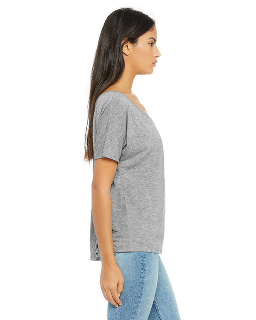 Ladies' Slouchy T-Shirt - WHITE MARBLE - S