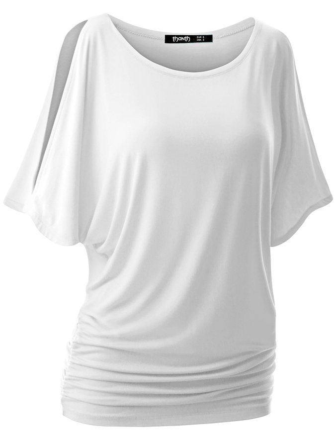 Free to Live Short Sleeve Casual Women's Dolman Tops