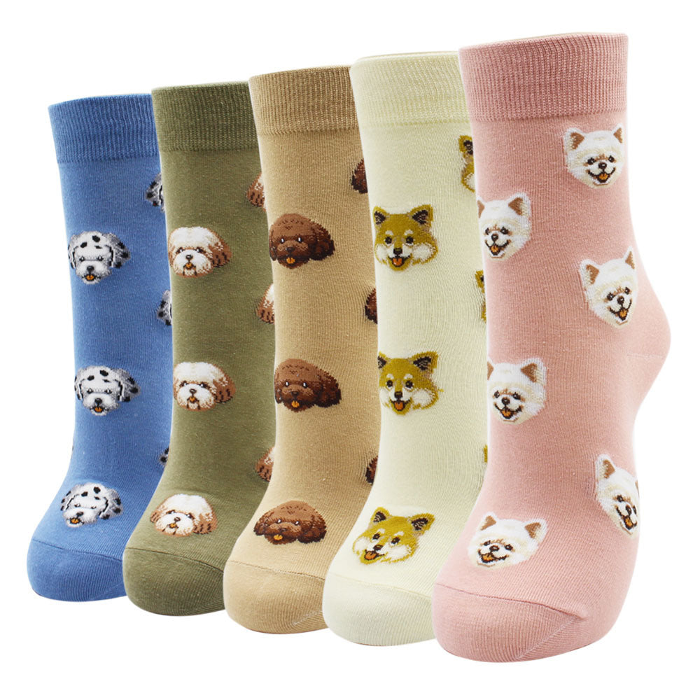 10 Pairs Fashion Colorful Kawaii Cute Cartoon Cotton Women Socks Harajuku Korean Halloween Cat Dog Owl Duck Fox Girl Socks