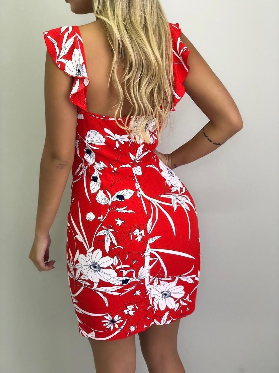 Summer Sleeveless Printed Backpack Hip Dress