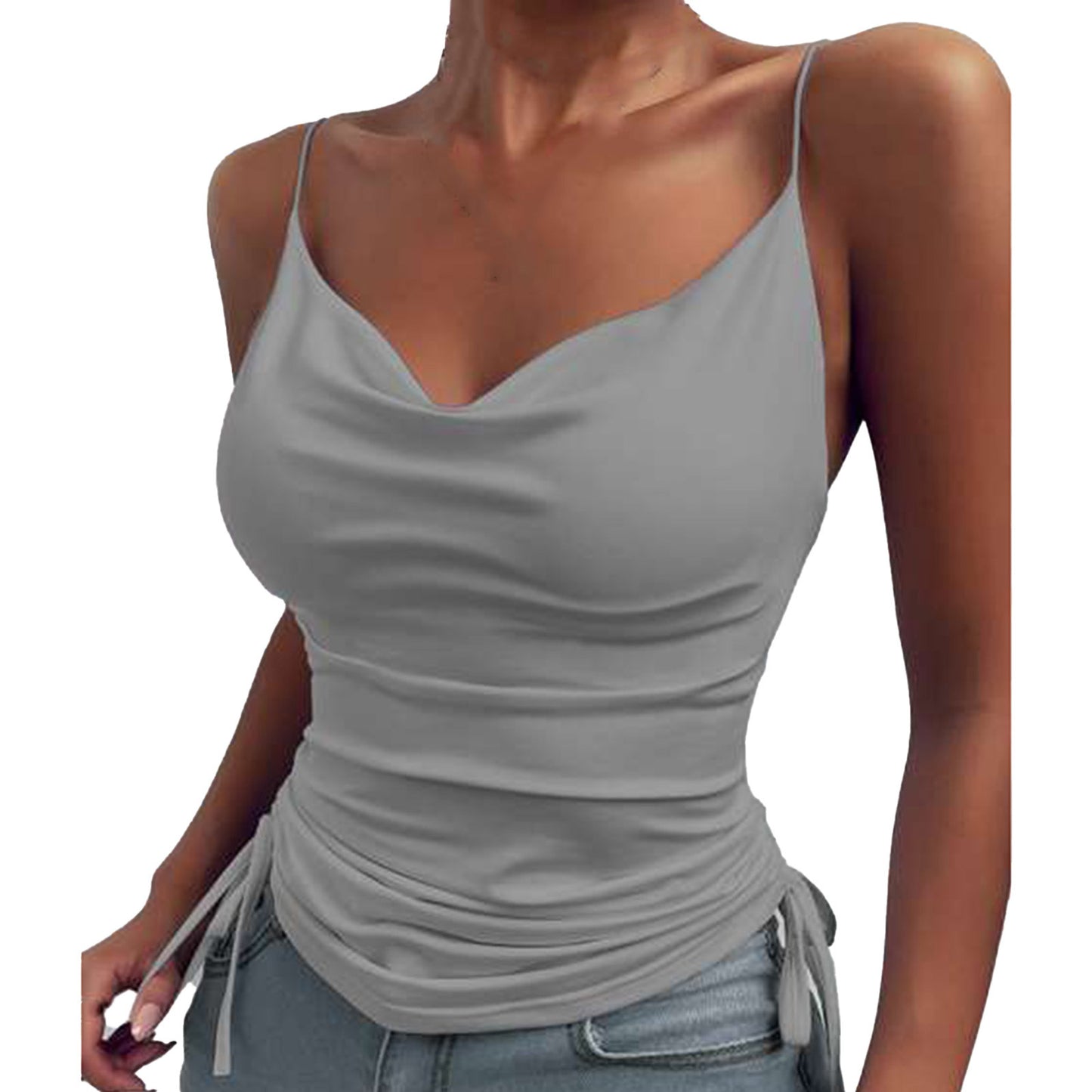 Satin Women Thin Wild Solid Camis Vest Women Tank Tops Female Summer New Sexy Strap Basic Tops Slim Sleeveless Camisole