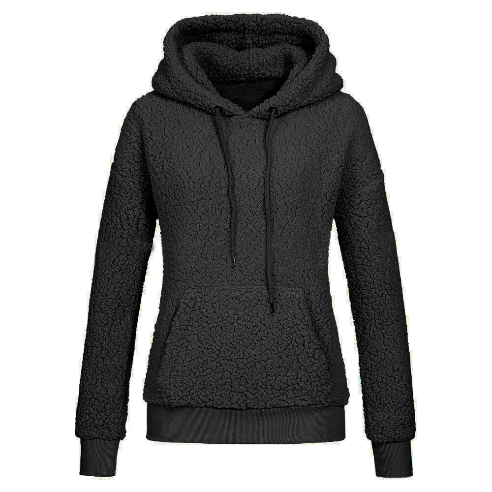 Europe and America autumn and winter explosions drawstring hooded hooded pocket sweater casual sweater women