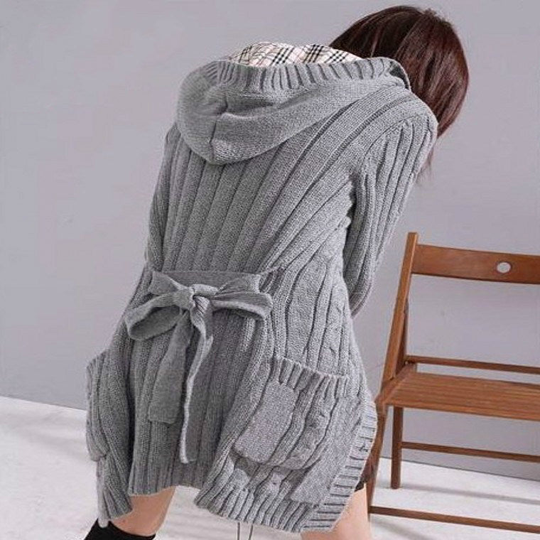 New Fashion Women's Long Sleeve Hoodie Coat Warm Cardigans Sweater Jacket